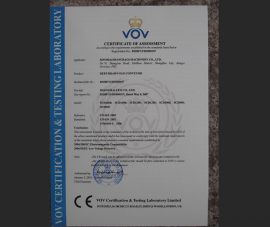 質(zhì)量評估合(he)格證書